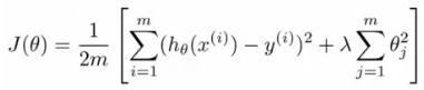 Regularized linear regression cost function
