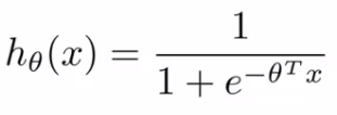 Logistic regression hypothesis formula