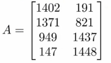 Matrix dimensions example