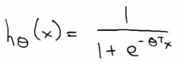 Logistic regression hypothesis formulation combining sigmoid and linear combination