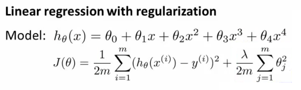 Regularized linear regression with high order polynomial