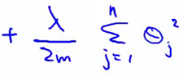 Regularized logistic regression cost function