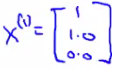 Inferred feature vector x^(1)