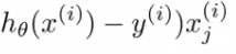 Stochastic gradient descent update term