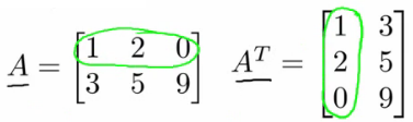 Matrix transpose example
