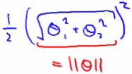 Definition of 2D parameter vector norm