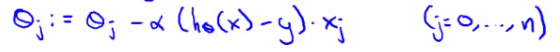 Online learning parameter update step