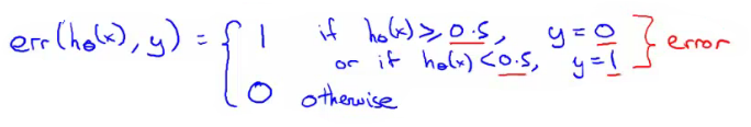 0/1 misclassification error definition