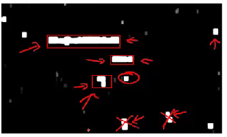 Bounding boxes drawn around text regions