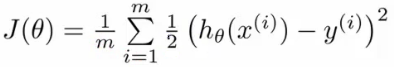 Linear regression cost function formulation