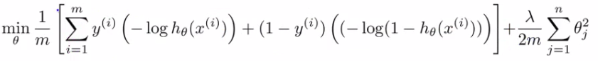 Logistic regression cost function comparison